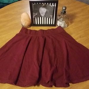 Hollister maroon skater skirt